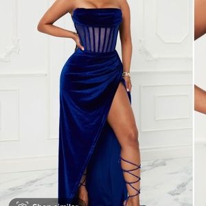 Velvet glue gown